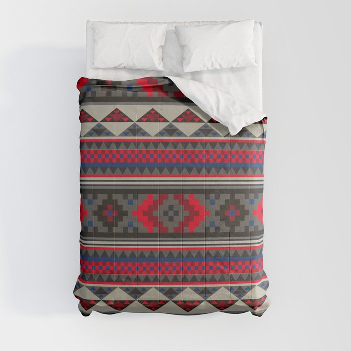 Navajo blanket pattern- red Comforter