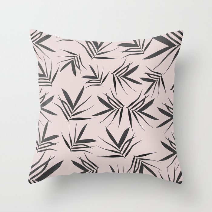 Exotic leaves pattern 34 Throw Pillow