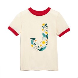 J Digital Painting - Flower Design  Edit Kids T Shirt