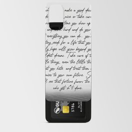 Quotes Home Art Each time you make a good decision or Android Card Case