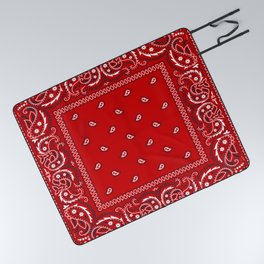 Paisley - Bandana - Red - Southwestern - Boho Picnic Blanket