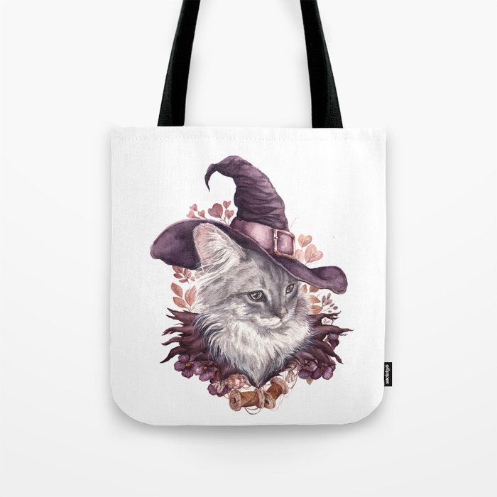 Witch cat Tote Bag