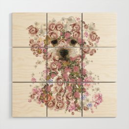 Vintage doggy Bichon frise.DISCOVER Wood Wall Art