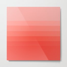Living Coral Light to Bright Gradient Metal Print
