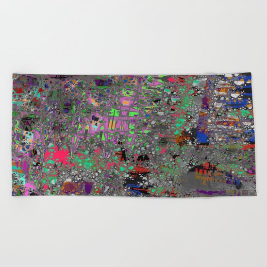 comic crash bang booom Beach Towel