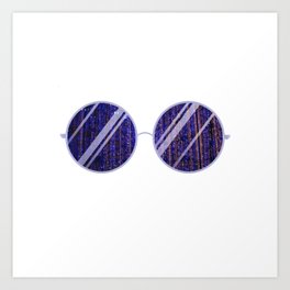 Purple Universe Glasses Art Print