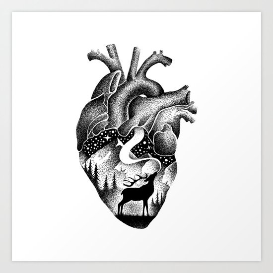 WILD HEART Art Print