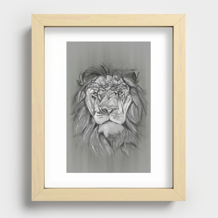 The Lion  Recessed Framed Print