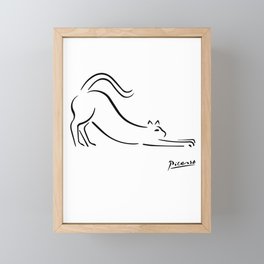 Pablo Picasso Cat Artwork Shirt, Kitten Sketch Reproduction Framed Mini Art Print