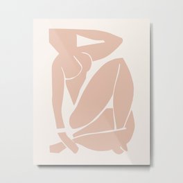 Blush Pink Matisse Nude III, Henri Matisse Abstract Woman Artwork Decor Metal Print