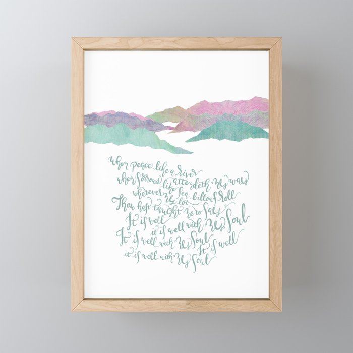 It Is Well With My Soul-Hymn / v.2 Framed Mini Art Print