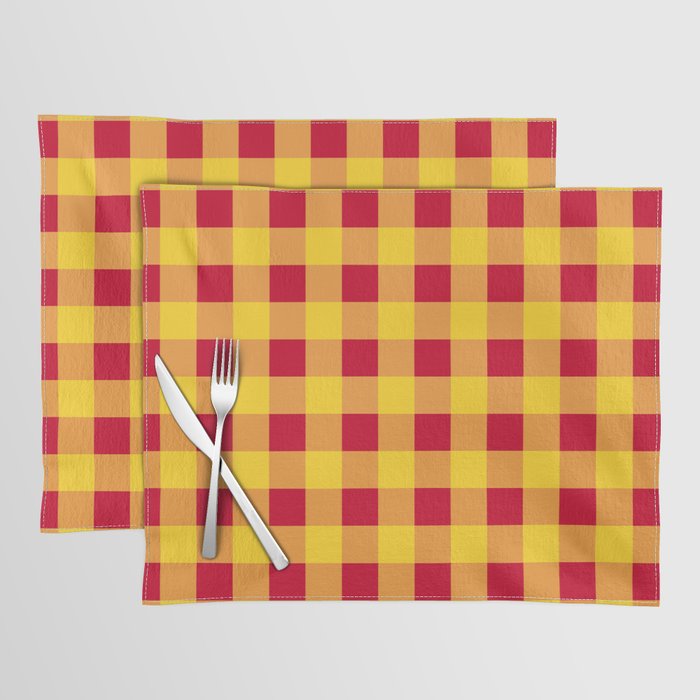 Red and Yellow Buffalo Check - more colors Placemat