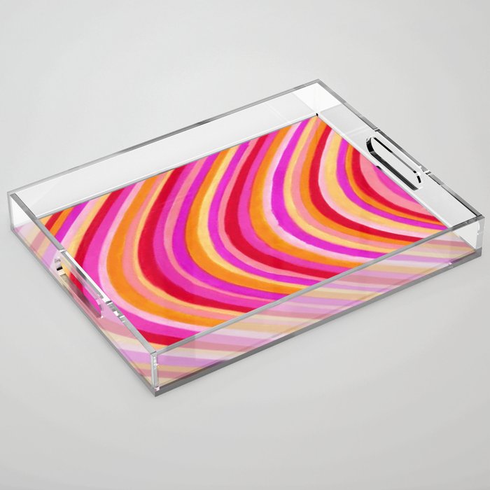 Moving Forward Pattern Design Acrylic Tray