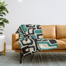 Retro Mid Century Modern Abstract composition 456 Throw Blanket