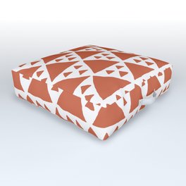 Triangles Big and Small in terra cotta Outdoor Floor Cushion
