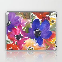 colorful bouquet: anemones Laptop Skin