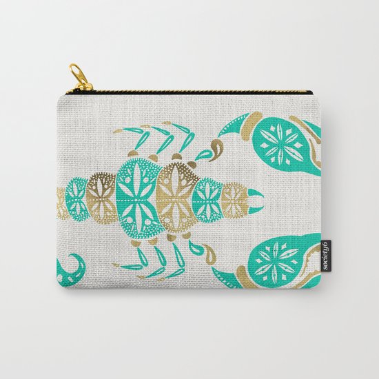 Scorpion – Turquoise & Gold Carry-All Pouch
