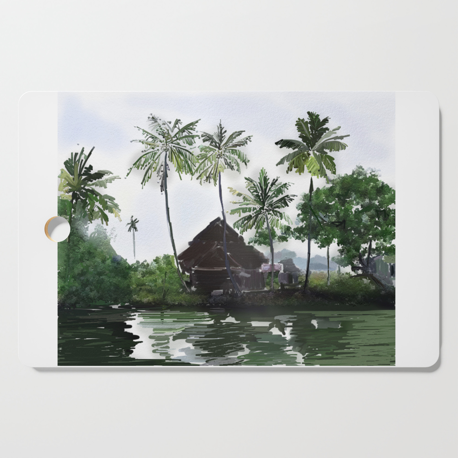 83 Kerala Scenery Alleppey Backwaters Cutting Board By