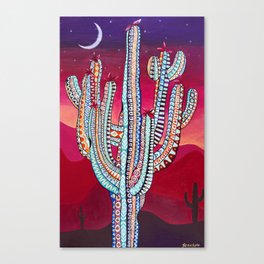 Saguaro Sunset painting by Ashley Lane desert sunset cactus Canvas Print