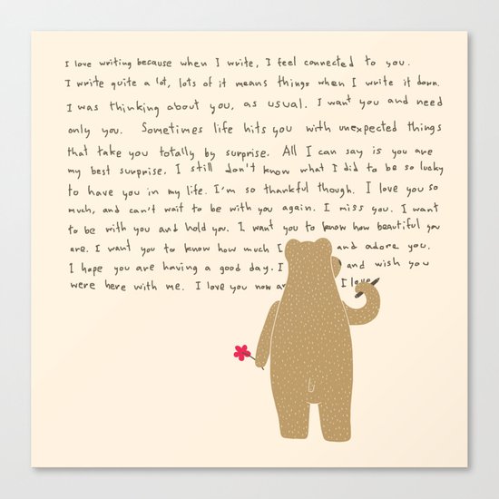 Writing Canvas Print