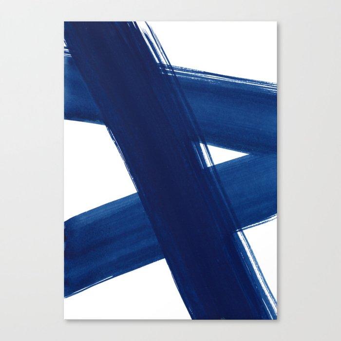 Indigo Abstract Brush Strokes | No. 4 Leinwanddruck Indigo Abstract Brush Strokes | No. 4 Leinwanddruck