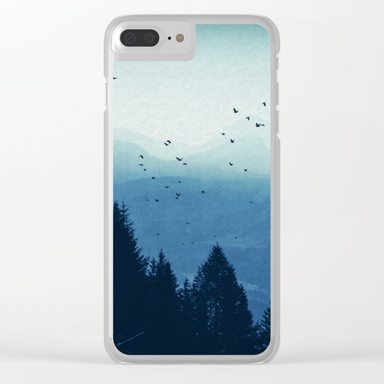 Blue Valmalenco - Alps at sunrise Clear iPhone Case