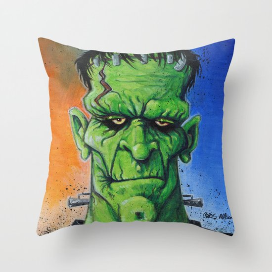 Frankenstein's Monster Throw Pillow