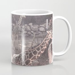 Giraffes // Spotted Long Neck Graceful Creatures in Wildlife Preserve Coffee Mug