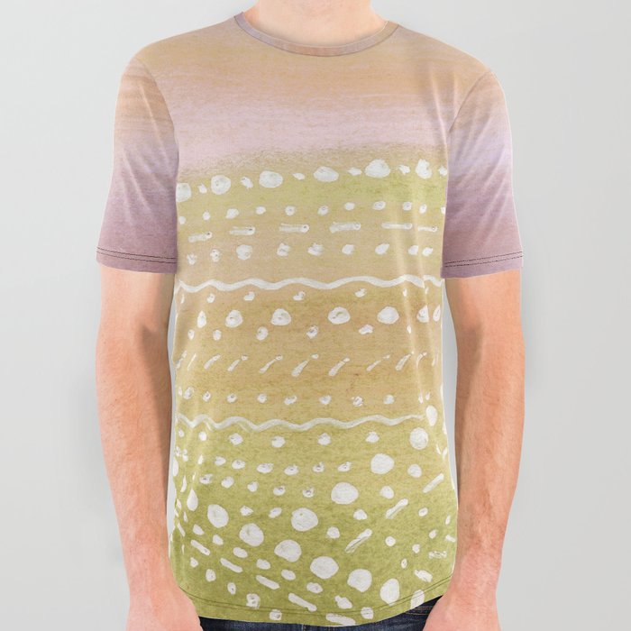Purple and green landscape All Over Graphic Tee