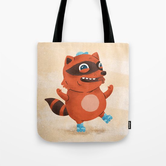Rollerblade Raccoon Tote Bag