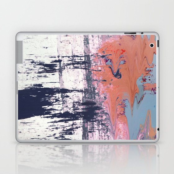 Leap of Faith: colorful abstract piece in blues, pinks, and gold Laptop & iPad Skin