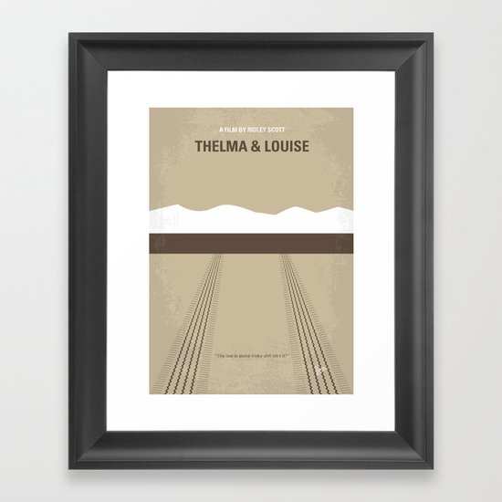 No189 My Thelma and Louise minimal movie poster Framed Art Print