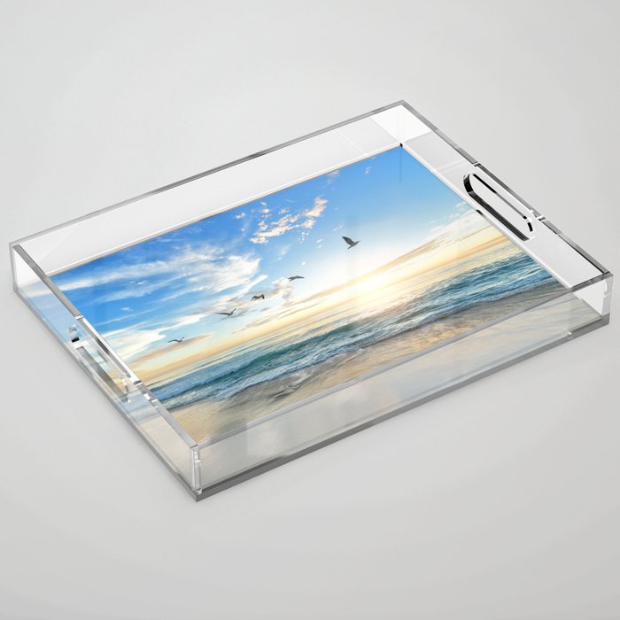 Beach Scene 34 Acrylic Tray