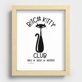 B K!TTY CLUB Sextonesque Atomic Cat Recessed Framed Print