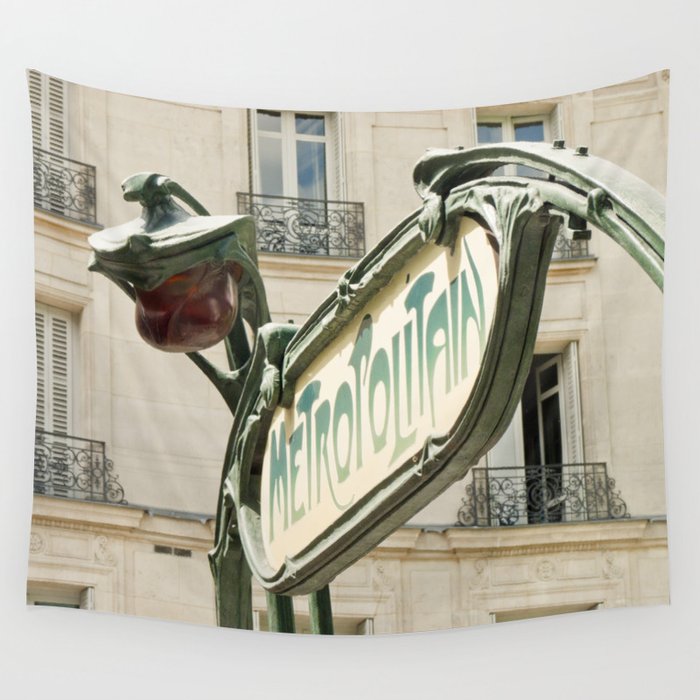 Metro station entrance Paris, France Wall Tapestry