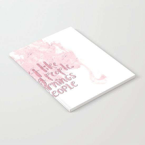 I dont like morning people, or mornings, or people- pink for girls Notebook
