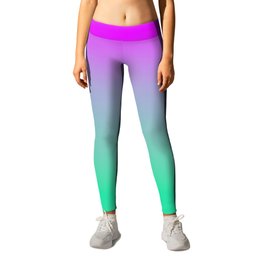 Orlando Purple Orchid to Sea Mint Green Ombre Shade Color Fade Leggings | Floridasunshine, Bay, Mint, Biscayne, Shade, Pattern, Orchid, Color, Sea, Pinksolid 