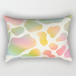 Cute Pastel Cow Spots Pattern \\ Multicolor Gradient Rectangular Pillow | Cow Spots, Abstract, Groovy, Cow, Cute, Organic, Spots, Pattern, Graphicdesign, Y2K 