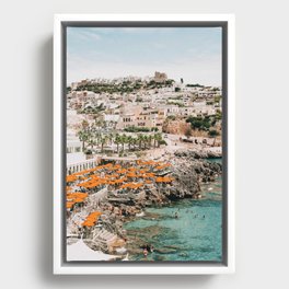 Puglia Seascape Framed Canvas