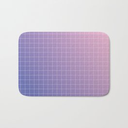 purple / pink - grid Bath Mat