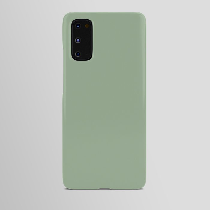 Light Sage Green Solid Color Pairs To Sherwin Williams Nurture Green SW 6451 Android Case