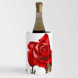 Artistic Single Stem Red Rose Wine Chiller