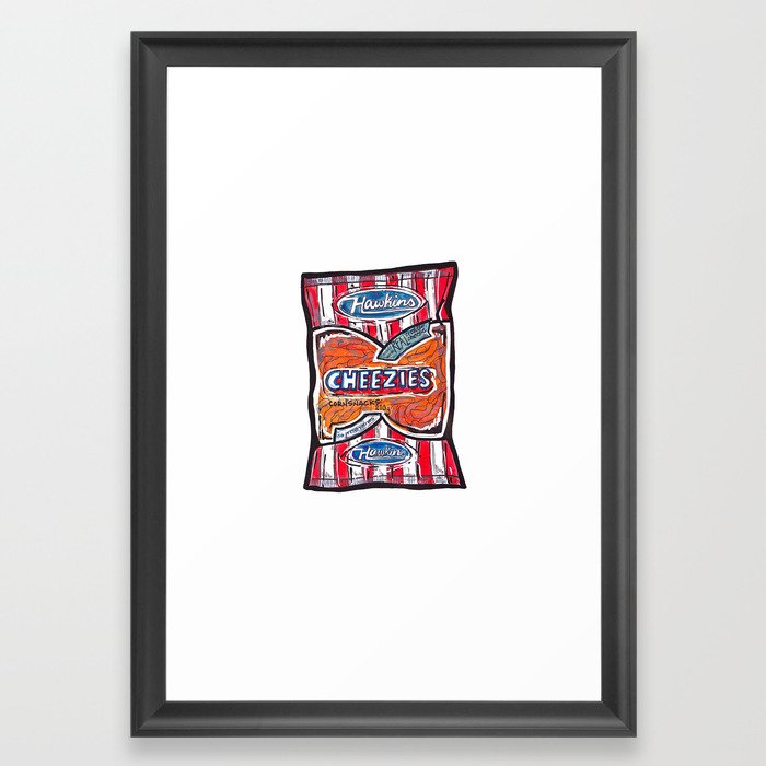 Hawkins Cheezies Framed Art Print