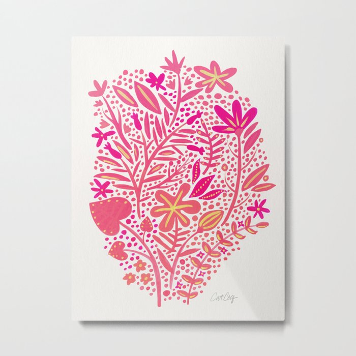 Garden – Pink Palette Metal Print