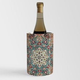Antique Red Blue Black Persian Carpet Print Wine Chiller