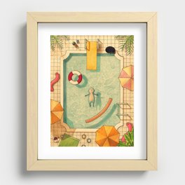Pool Thoughts Recessed Framed Print
