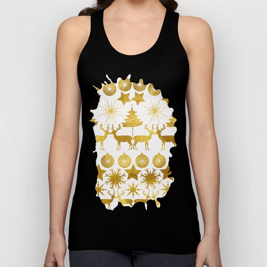 Gold Christmas 04 Unisex Tank Top