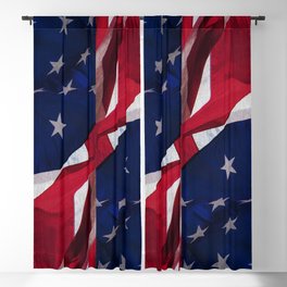 Red, White and Blue Blackout Curtain