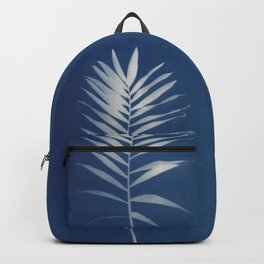 Jackie Partridge Art - Palm Leaf- Cyanotype Backpack