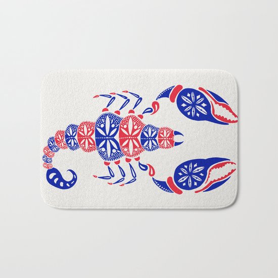 Patriotic Scorpion Bath Mat